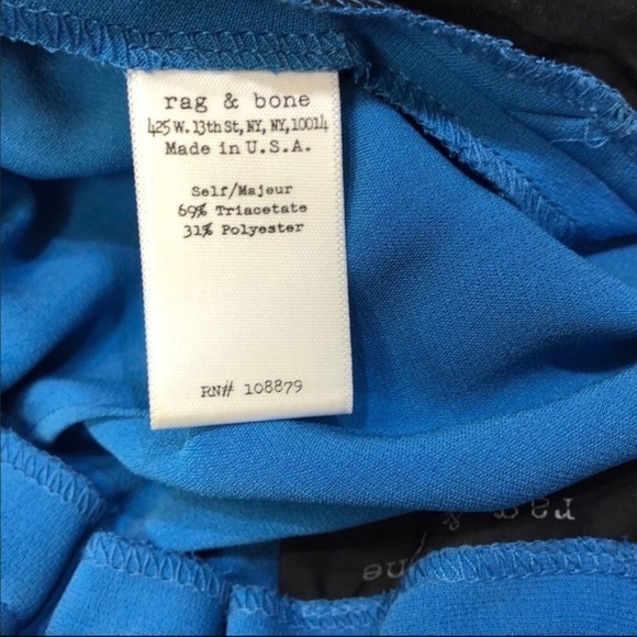 Rag & Bone Women’s Ivette Shorts Blue Crepe Size Small Drawstring Waist - Picture 6 of 8